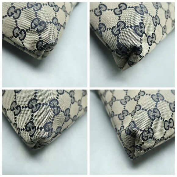 GUCCI Navy Cloth Shoulder Bag 597-021325 - Picture 5 of 12